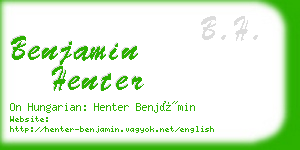 benjamin henter business card